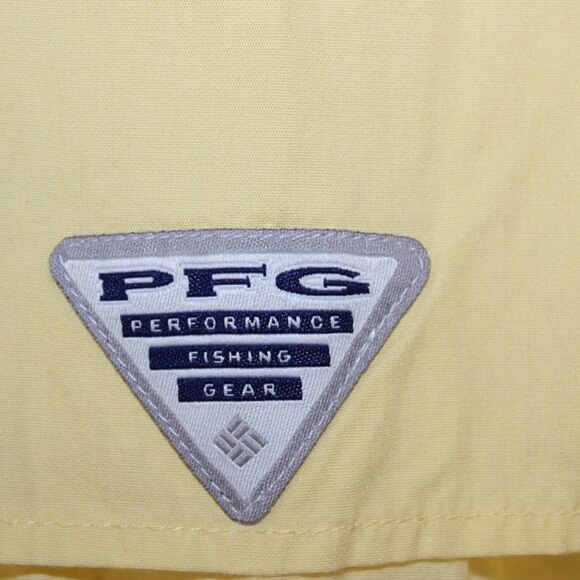 Columbia PFG Vented Fishing Shirt – Short Sleeve – Size M – Yellow - Picture 8 of 8